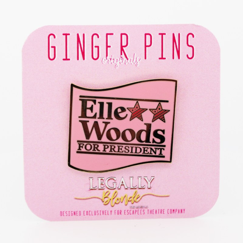 Legally Blonde Elle Woods for President Pin Ginger Pins Originals